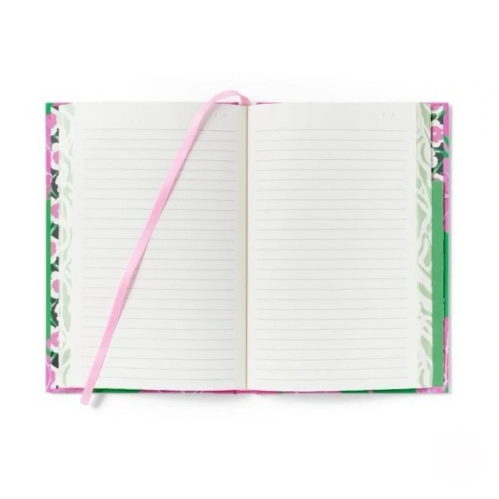 NWT Diane von Furstenberg x Target Geranium Leaf Pink/Green Lined Journal